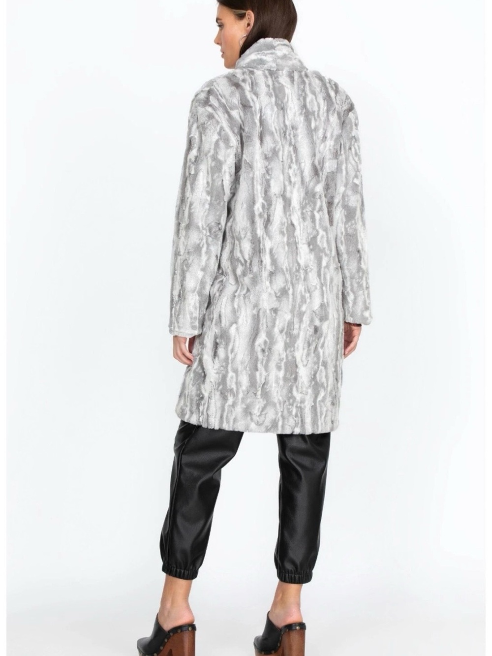 JOHNNY WAS Cloud Faux Fur Jacket Open Front Coat W/Pockets silk Lined $490 - Picture 5 of 8